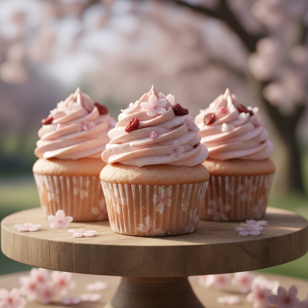 Cherry Blossom Cupcakes