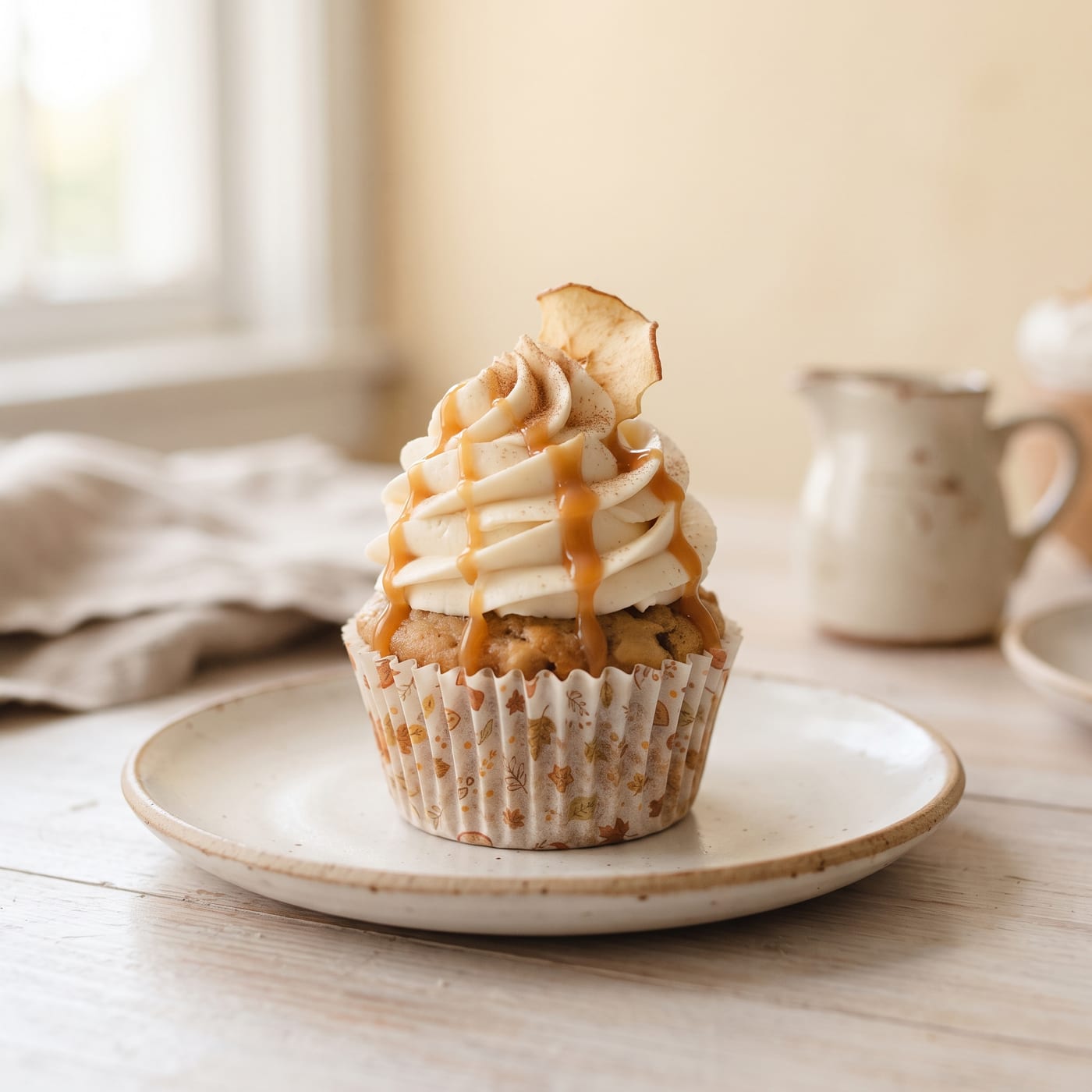 Caramel Apple Cider Cupcakes