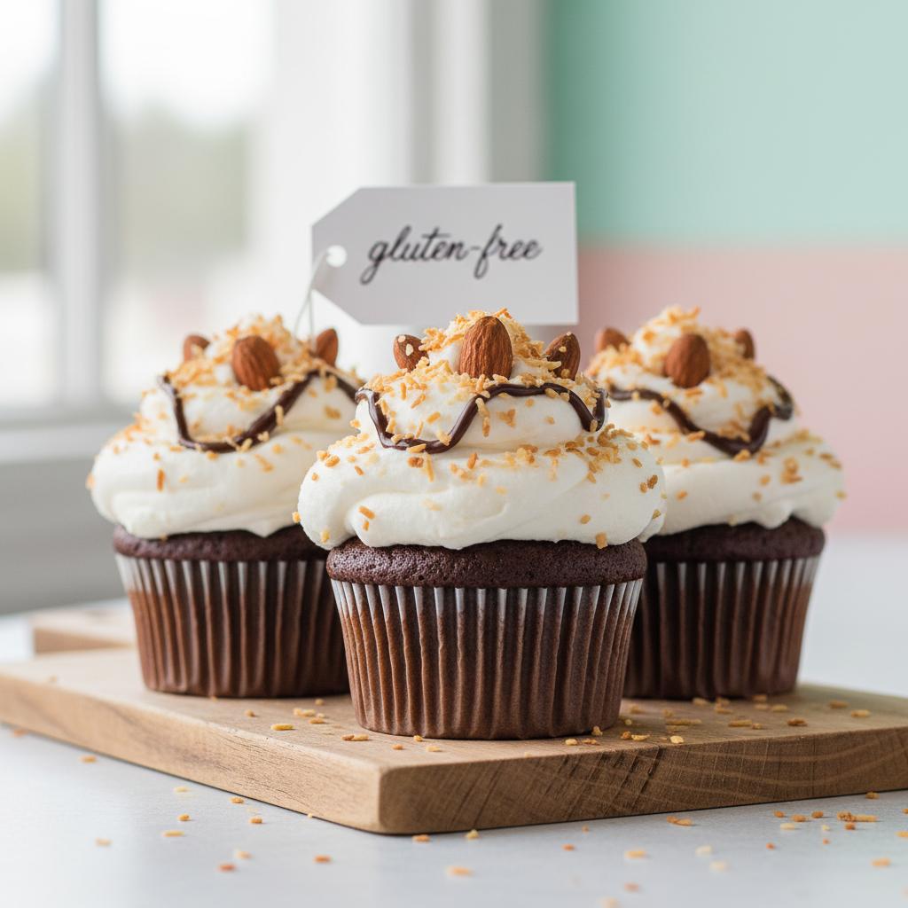 Gluten-Free Almond Joy Cupcakes