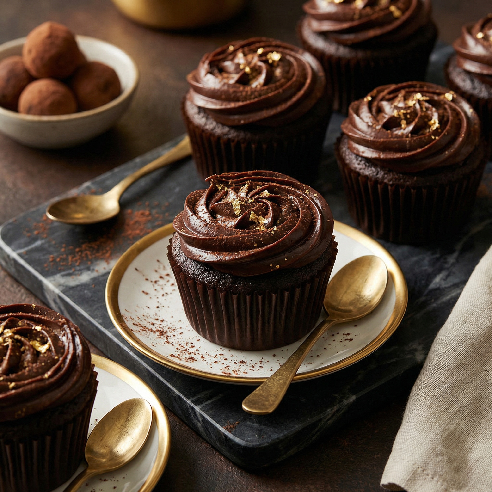 Keto Chocolate Truffle Cupcakes - professional keto cupcake recipe