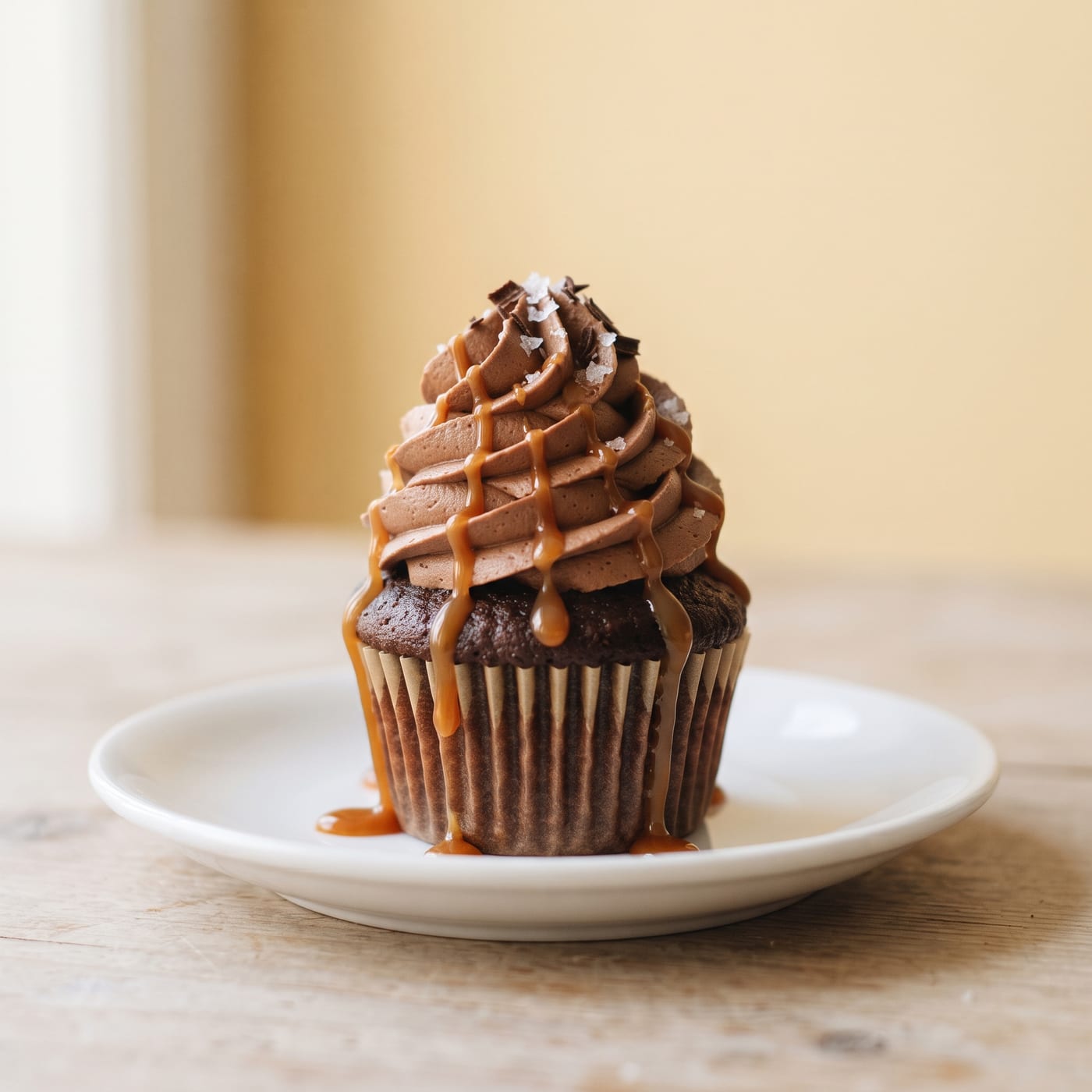 Keto Salted Caramel Mocha Cupcakes
