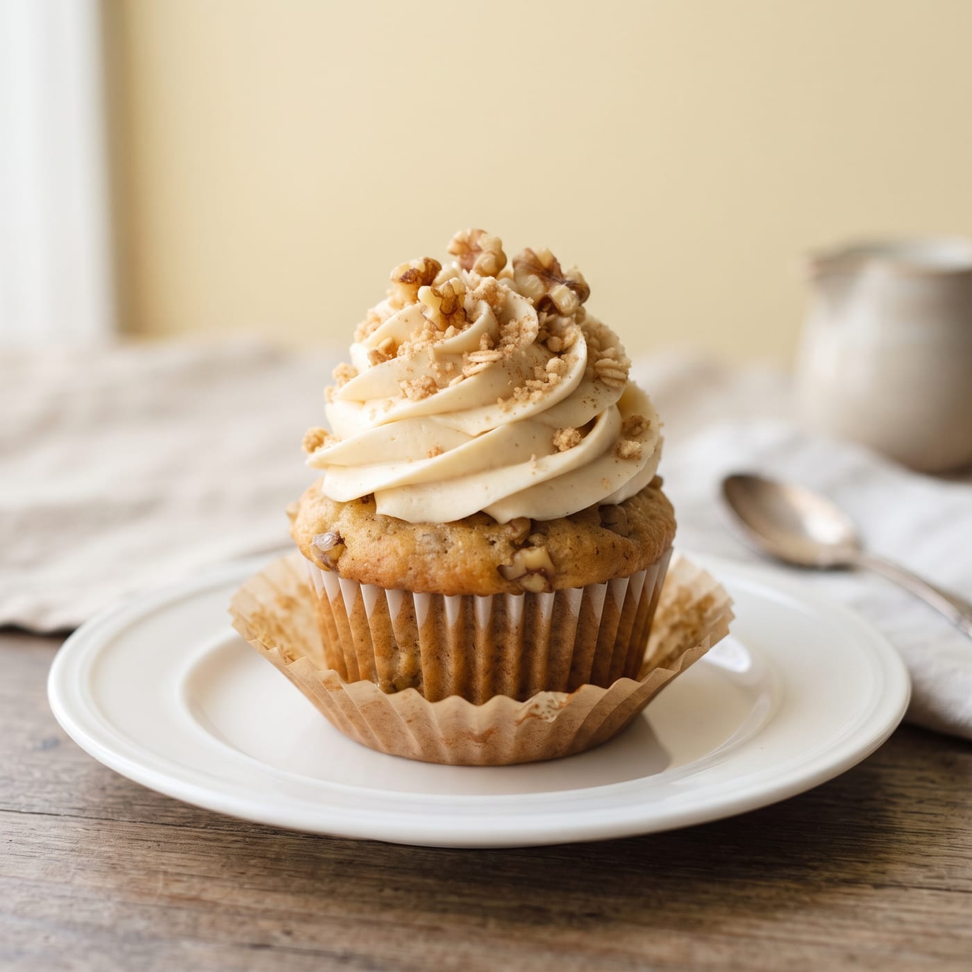Maple Walnut Autumn Cupcakes