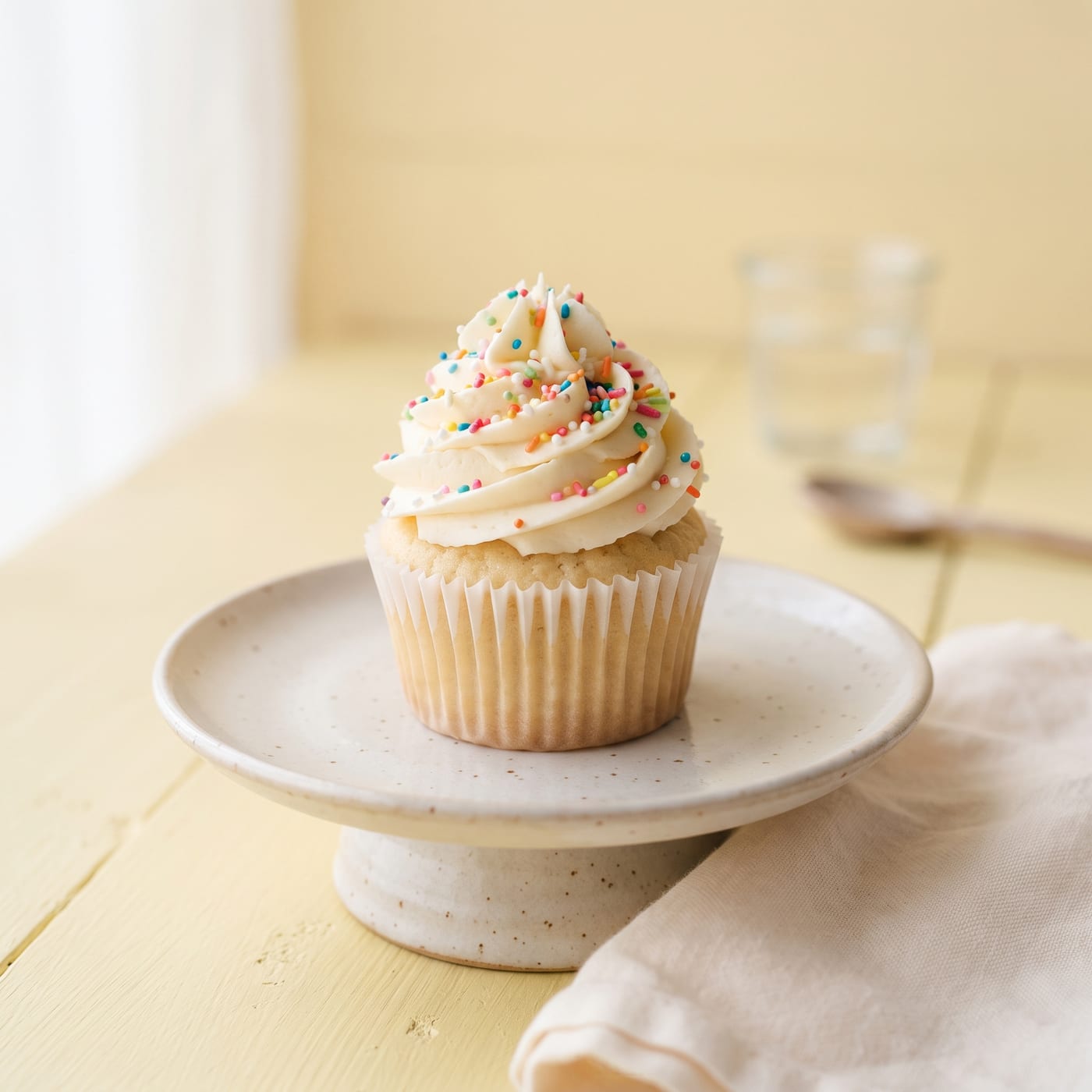 Nut-Free Vanilla Celebration Cupcakes - nut-free cupcake recipe