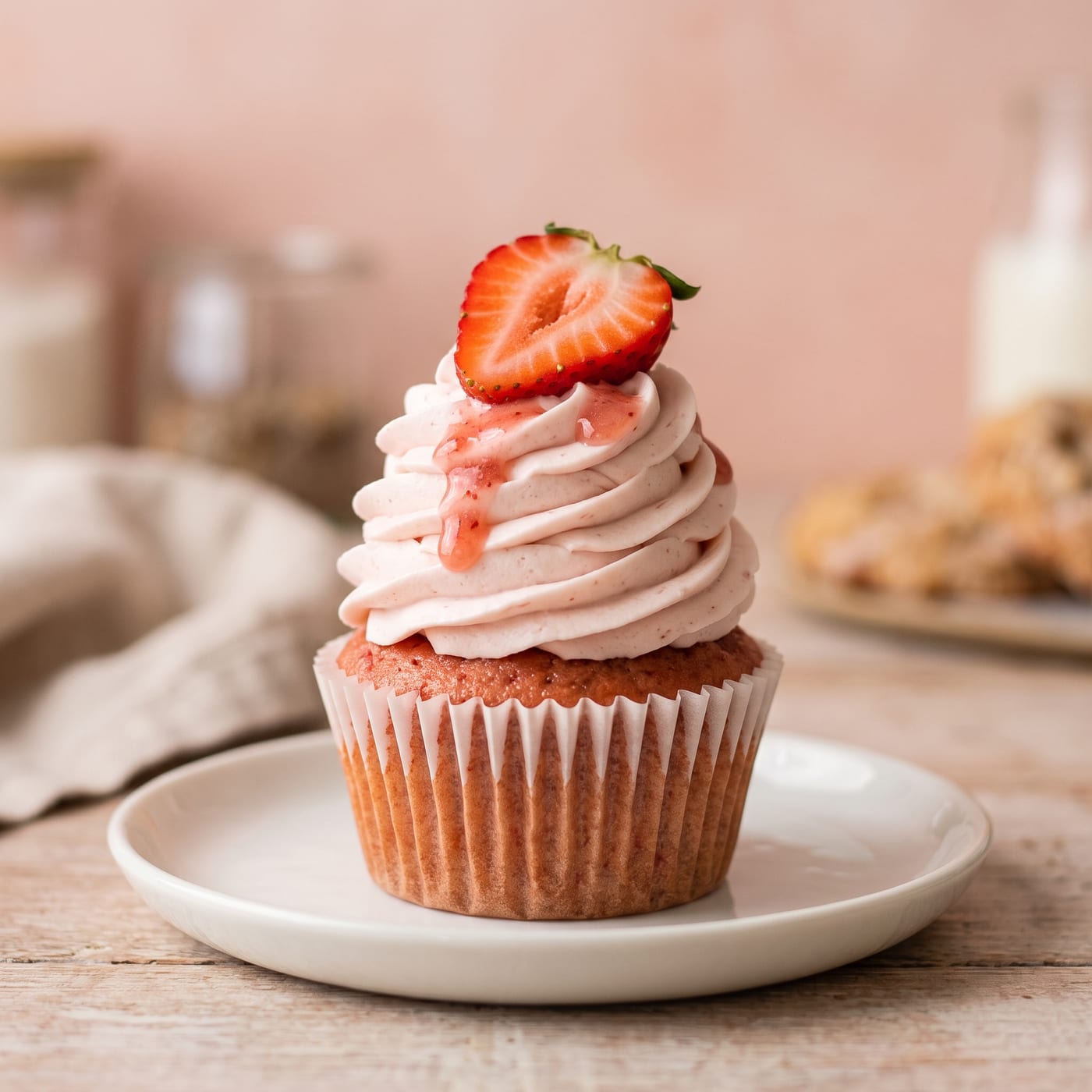 Strawberries & Cream Cupcakes