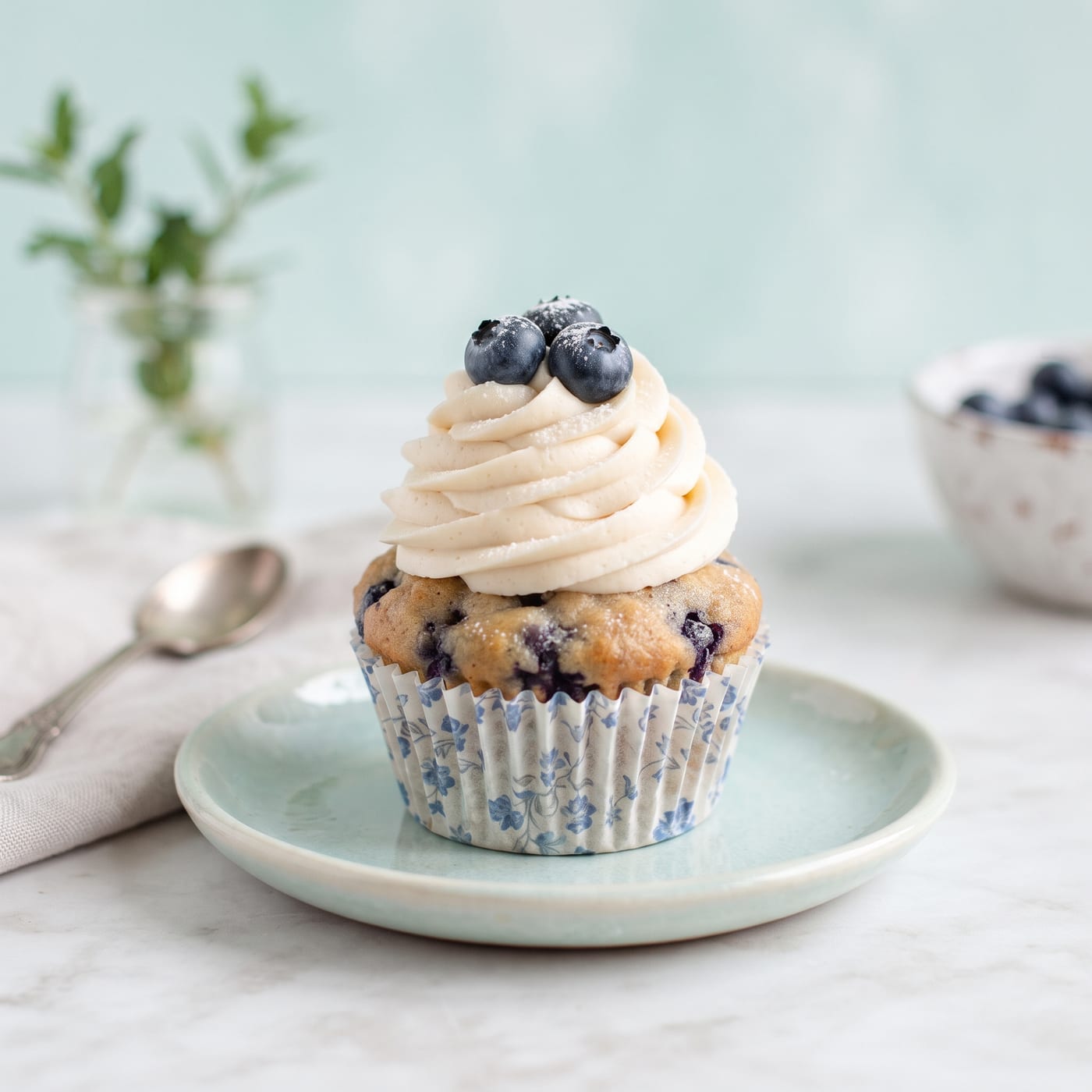 Vegan Blueberry Muffin Cupcakes - vegan cupcake recipe